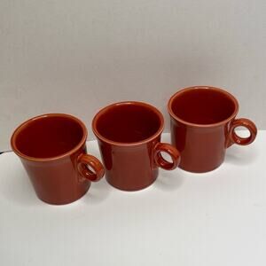 Fiesta Fiestaware Bundle of 3 Coffee Mugs in the color Paprika